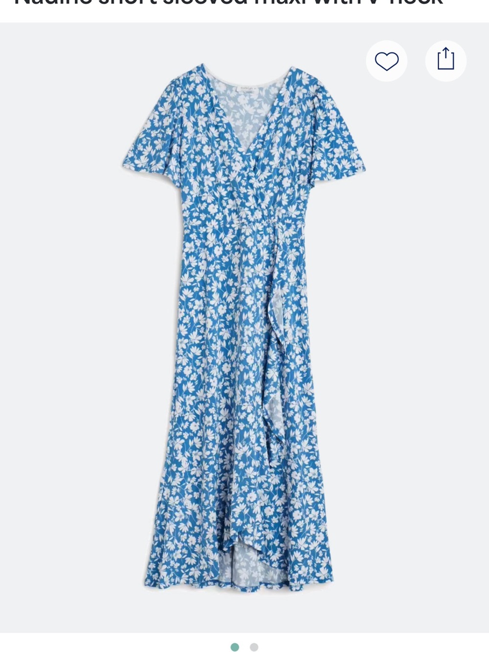 Kaileigh Blue Floral Wrap Maxi Dress